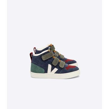 Veja V-10 MID FURED SUEDE Kids' High Tops Multicolor | CA 702DFM